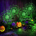 PEVOROS Solar Halloween Firework Garden Lights Outdoor, Green(4&6 Pack)